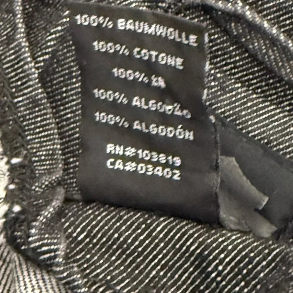 Harley-Davidson black denim slim fit moto jacket y2k biker grunge size L - Picture 12 of 14